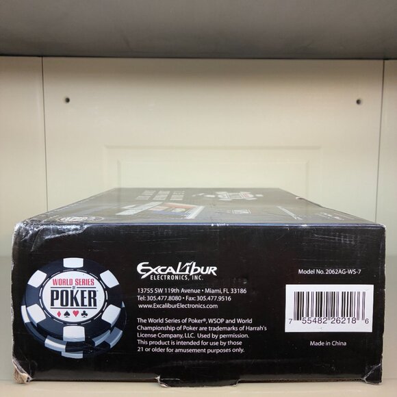 World Series Of Poker Excalibur Professional 200 7.5 gram Poker Chip Set NEW NIB - Picture 3 of 4